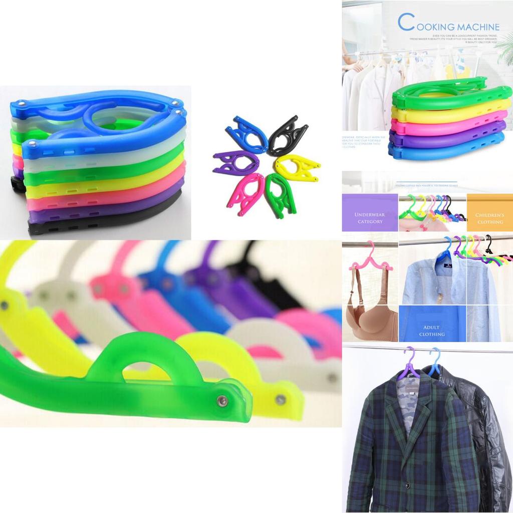 Colorful Travel Hanger Folding Design Lightweight Portable Clothes Hanger