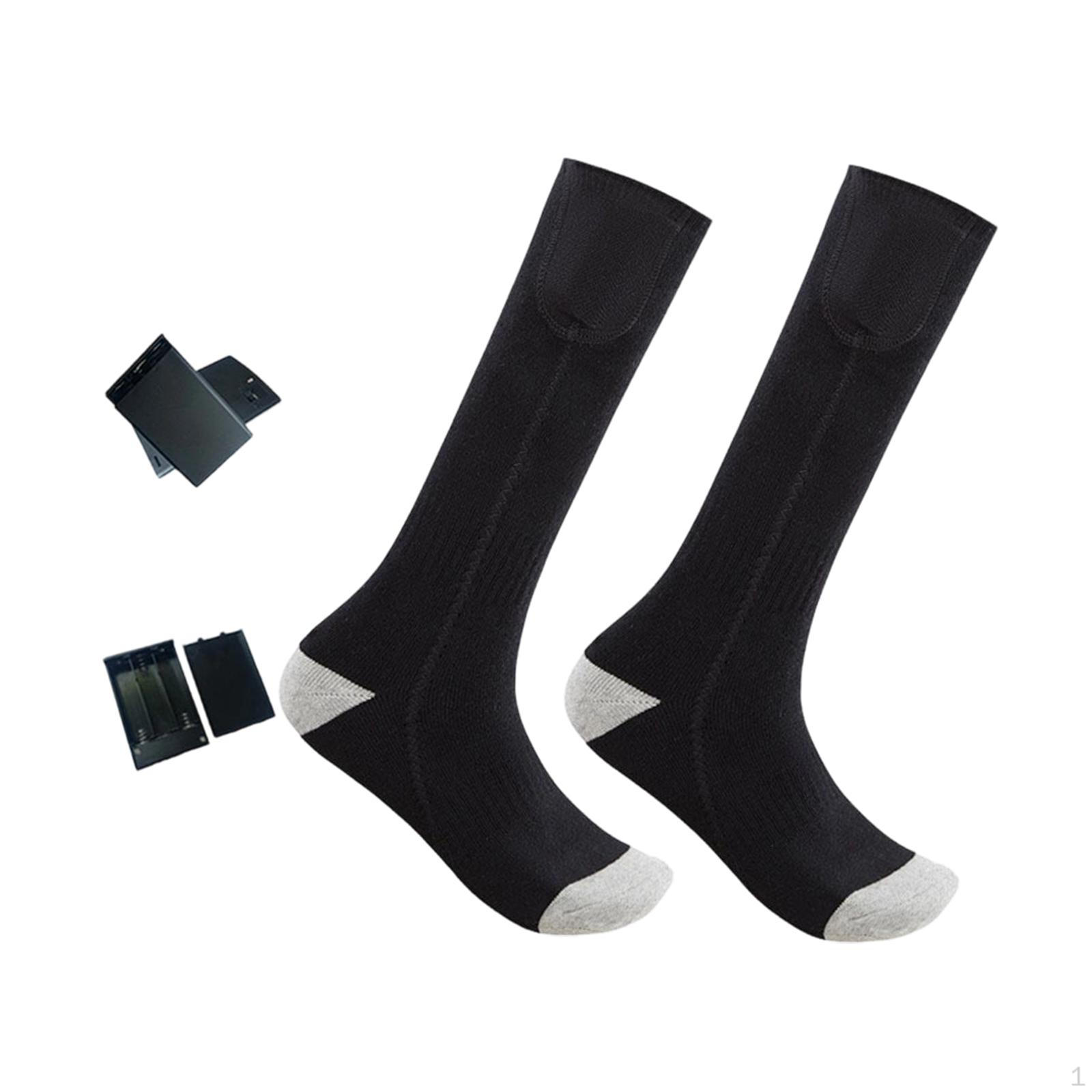 

Comfortable Heated Socks for Adults, Unisex, Cycling, Fishing, Camping And Skiing. Black and Gray