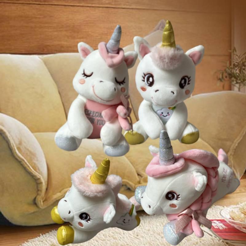 Cute Unicorn Plush Toy Doll With Soft Short Fur Perfect For Sleeping And Cuddling Ideal Gift For Kids 20cm Sitting Style
