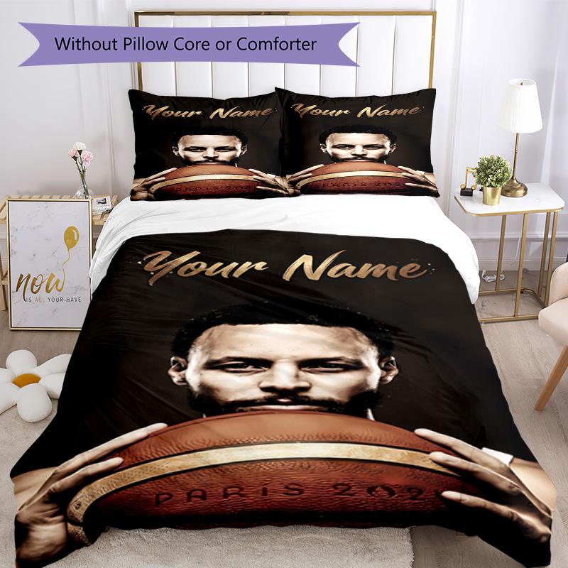 Golden State Warriors Team Customizable Name Custom Bedding Perfect for Living Rooms Wrinkle Resistant Home Decor Best for Christmas