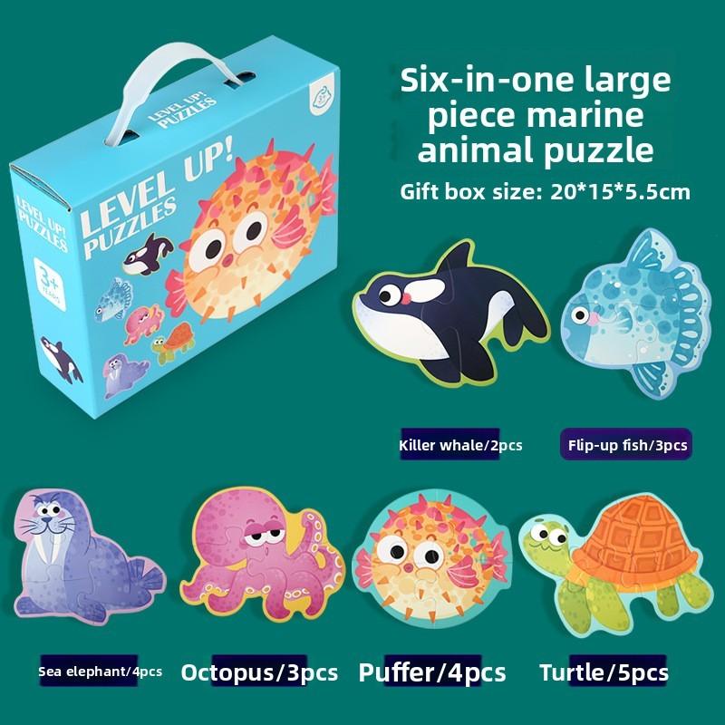 Dinosaur Farm Transportation Animal Theme Puzzle Toy Children