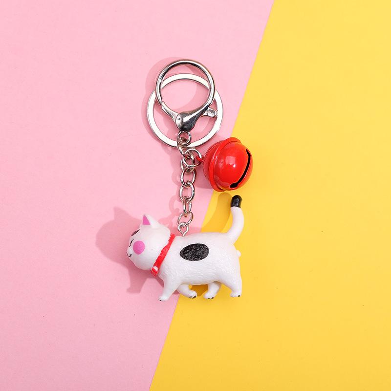 Creative Cat Keychain Bell Pendant for Backpack or Bag - Unisex, Perfect for Couples and Students, Small Gift