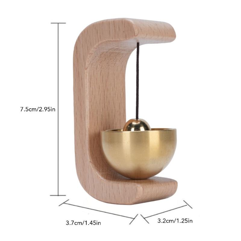Shopkeepers Bell Wood Brass Hanging Door Bell For Entry Door Restaurant Shop Home Refrigerator Pet Door