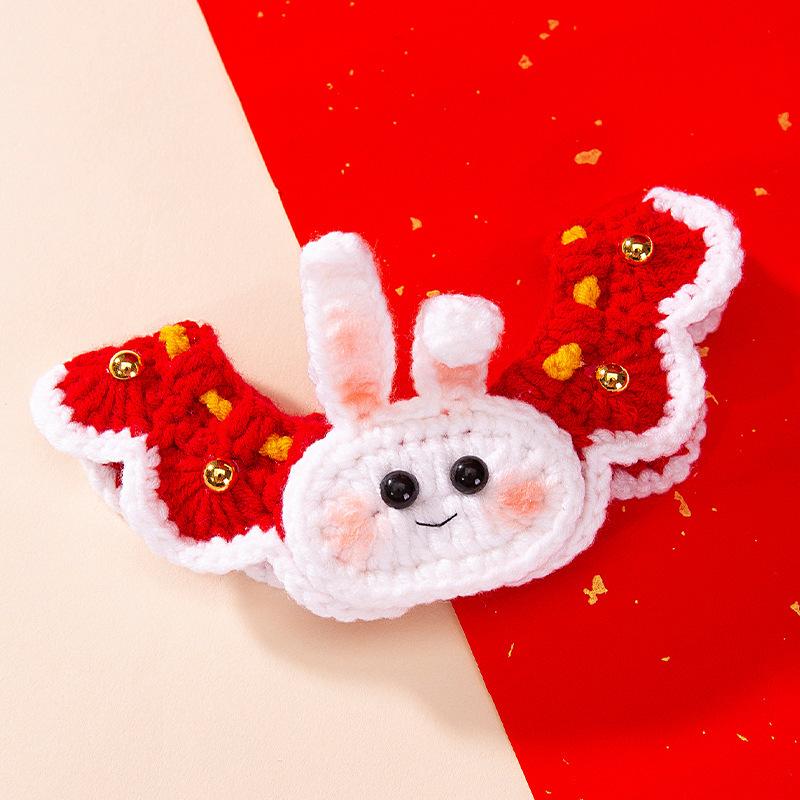 Festive cat knitted collar Christmas handwoven necklace dog pet New Year scarf saliva towel
