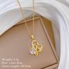 Multi-Element Style Copper Micro-Inlaid Necklace Combination Female Real Gold Electroplated Exquisite Collarbone Chain