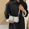 Simple Design Texture Solid Color 2025 Casual Summer New Fashion Popular Single Shoulder Crossbody Armpit Small Square Bag Women