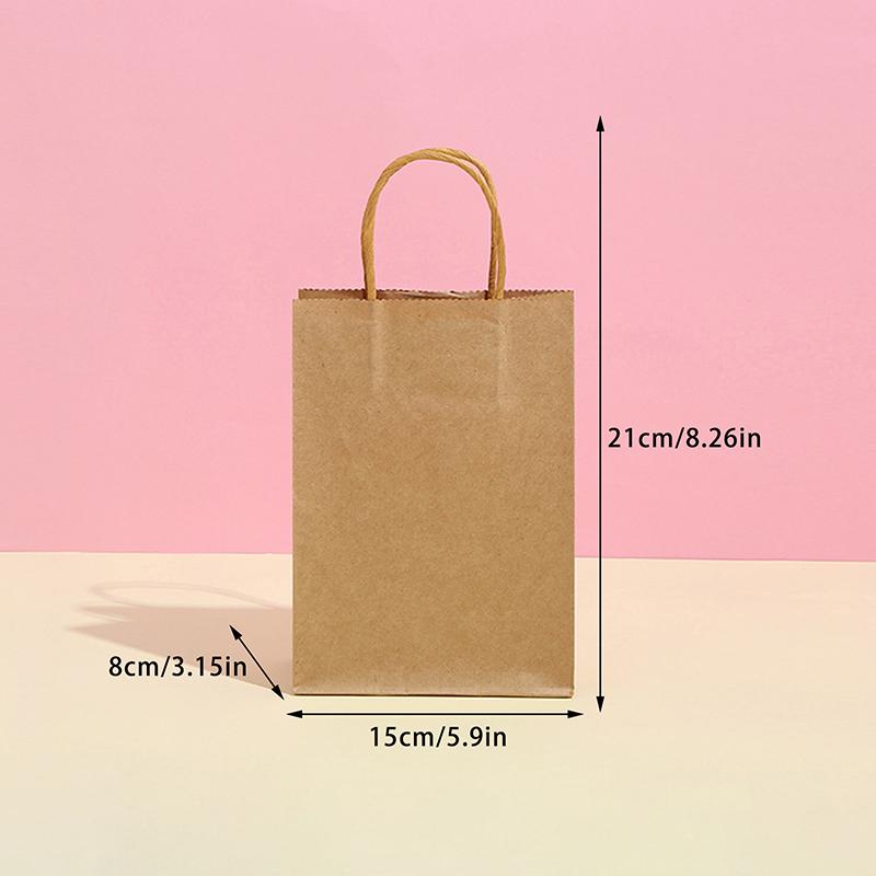 1pcslot Kraft Paper Bag With Handles Gift Packing Bags For Store Clothes Wedding Christmas Supplies Handbags Packaging Bag