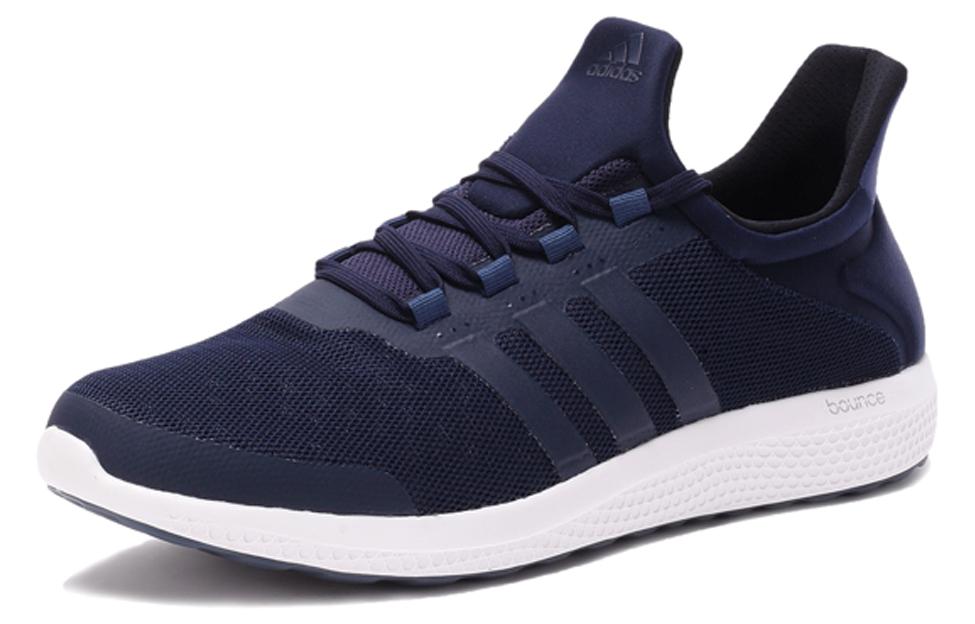 adidas Bounce Cushioning, Wear Resistant Low Top Running Shoes Men's Dark Blue AQ3588