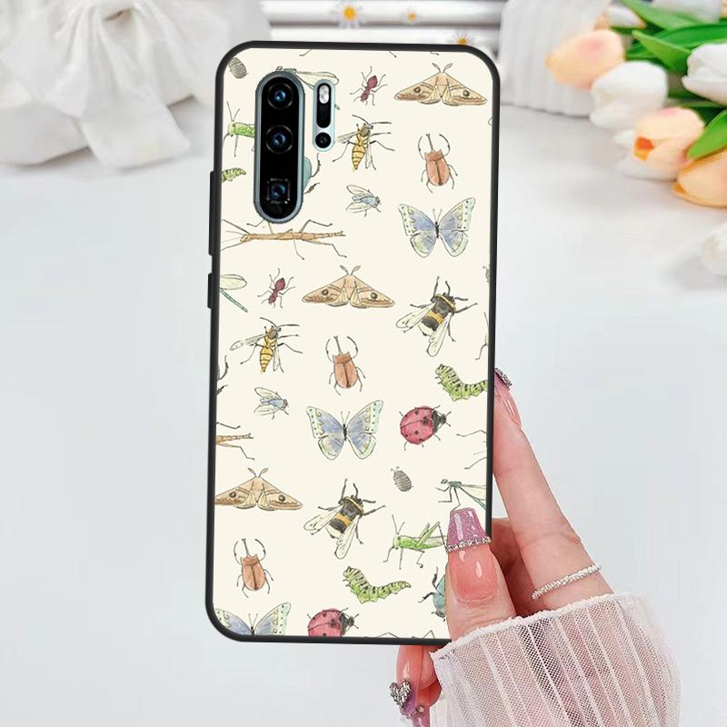 Dragonfly Insect Pattern For Huawei Nova 11i 7i 8i 12i 12s Y73 Y70 Y90 Y60 Y72 Y61 Y91 9 10 SE P40 Lite P30 Pro Case