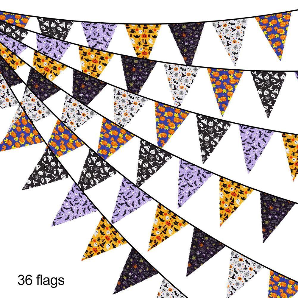 Fabric Triangle Flags Festive Garlands Party Decor