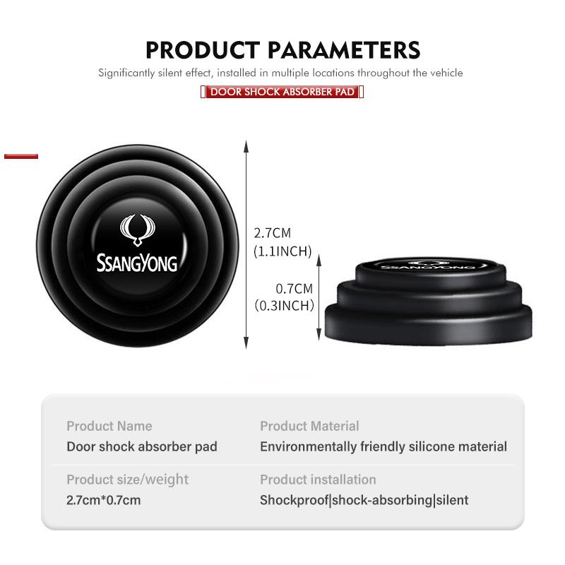 For SsangYong Car Door Anti-shock Pad Buffer Protective Stickers Auto Accessories Actyon Tivoli Rodius M200 Chairman Sport