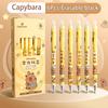6Pcs Cute Capybara Panda Gel Pens Set Erasable Pens Office School Supplies Kawaii Aesthetic Stationery