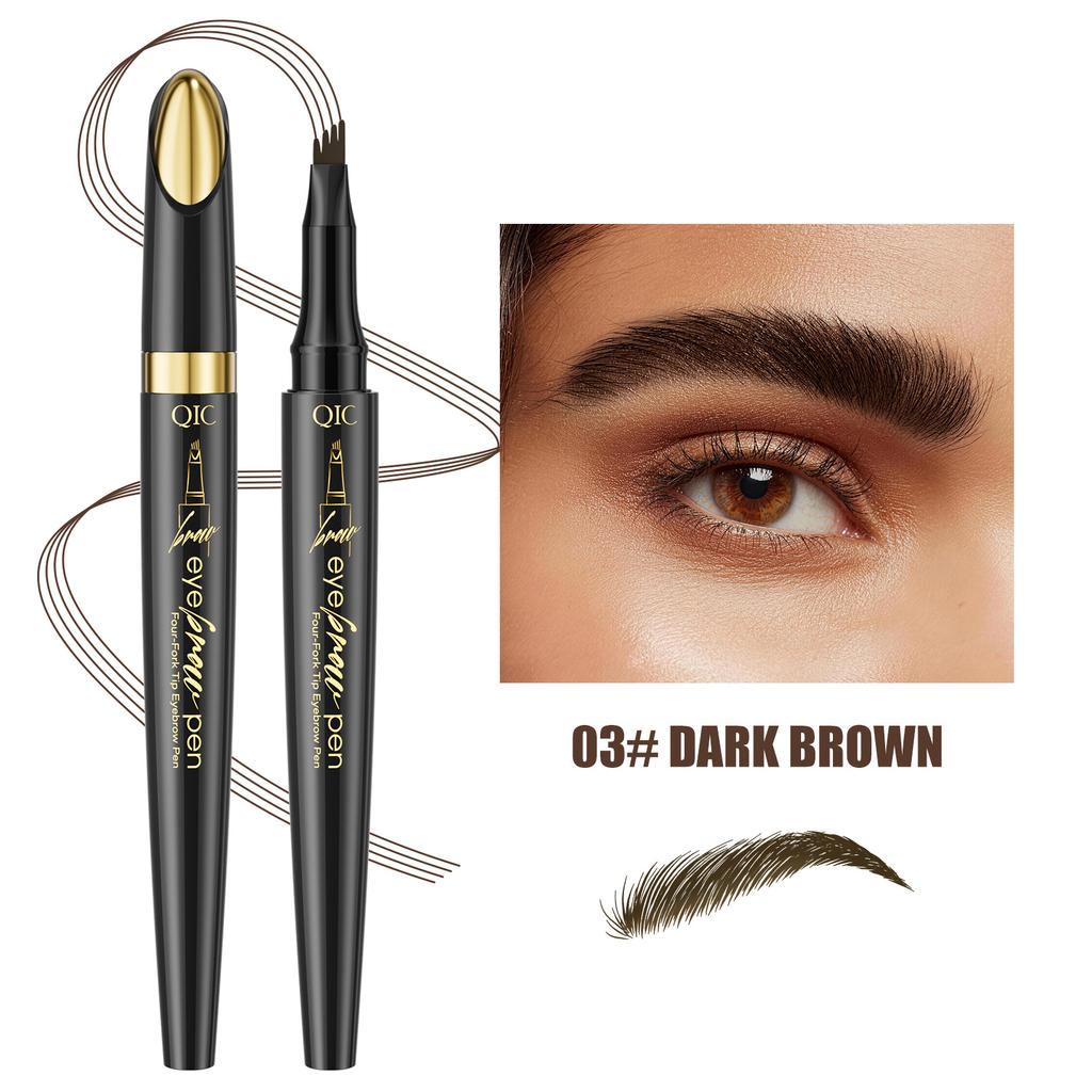 New 3D Waterproof Micro-Knife Magic Eyebrow Four-Pronged Eyebrow Pencil Wild Water Eyebrow Pencil