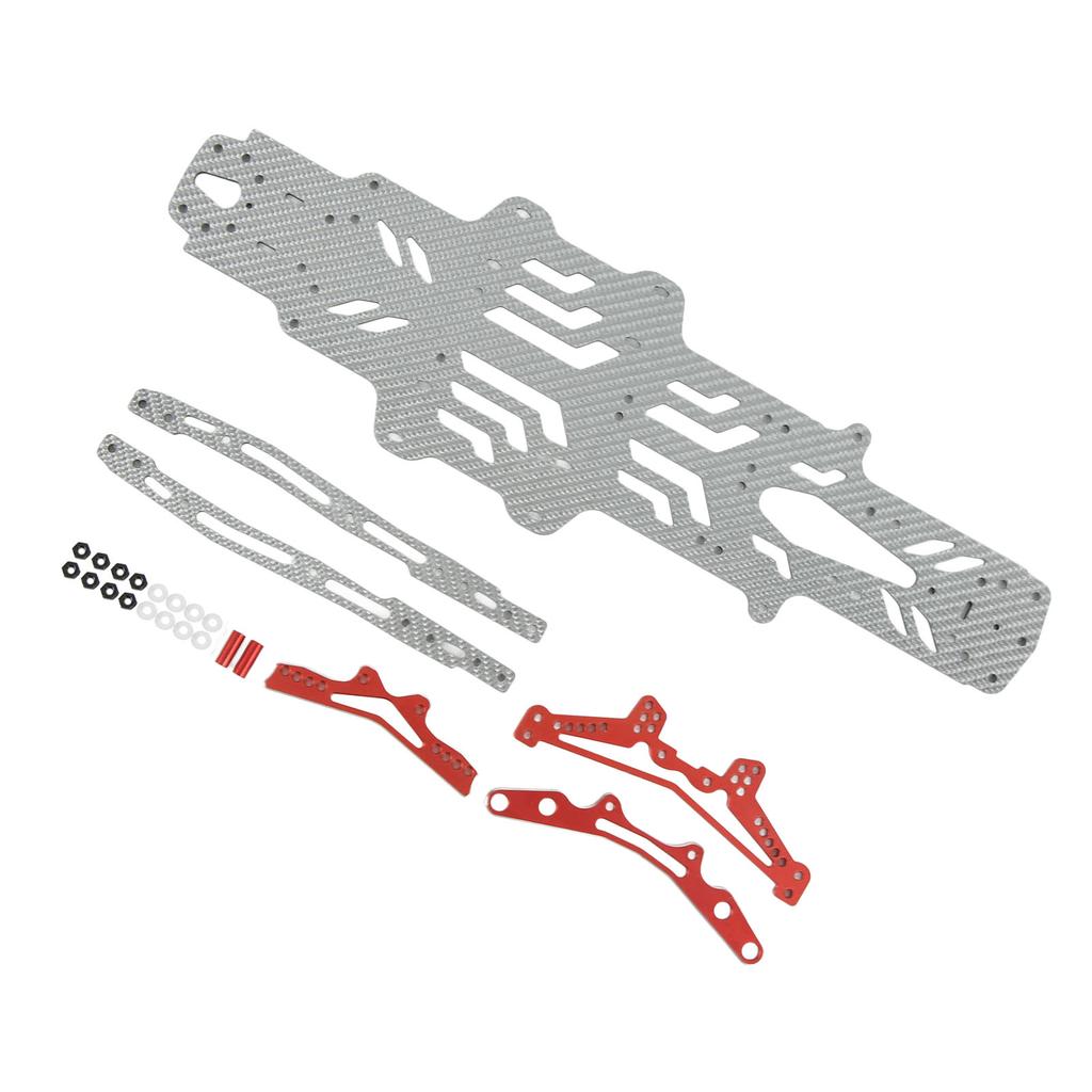 RC Drift Racing Chassis Carbon Fiber Aluminum Alloy RC Car Chassis Plate for MST RMX2.0S RRX2.0S 1 10 Silver