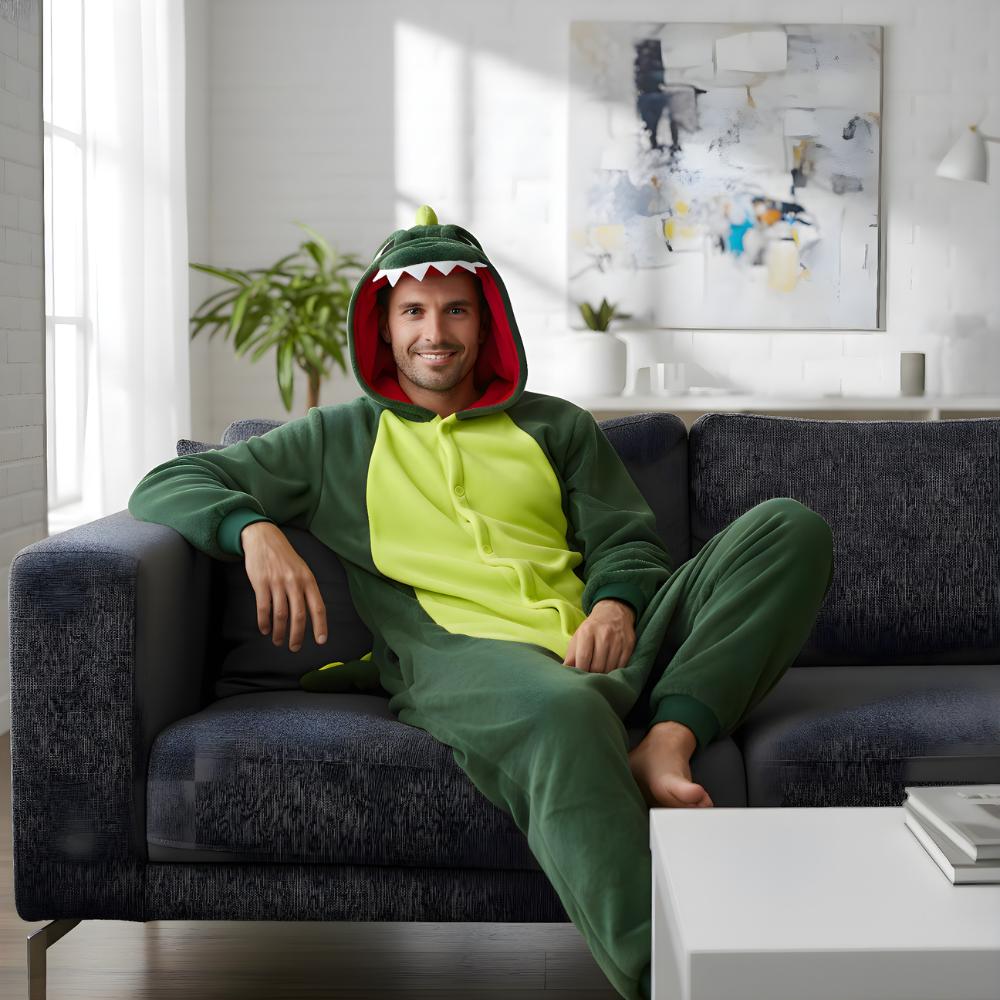 Pigiama Onesie Kigurumi Costume Travestimento Dinosauro XXL: 185 - 195Cm
