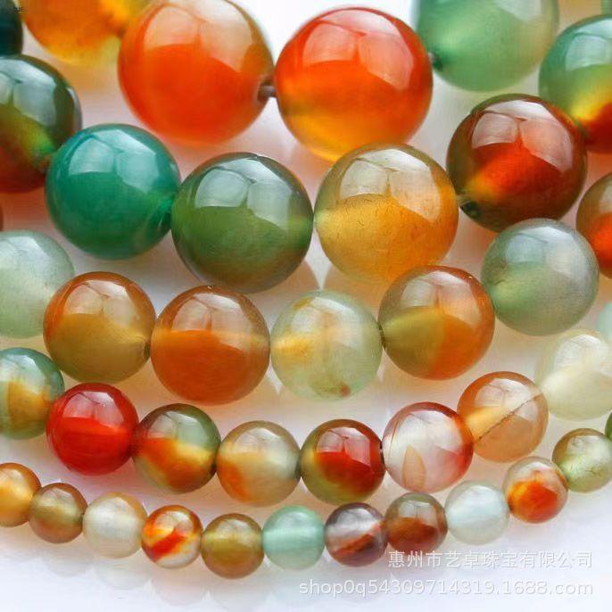 4-12mm Two-Tone Peacock Agate Round Beads for DIY Bracelet, Necklace, Hairpin Jewelry
