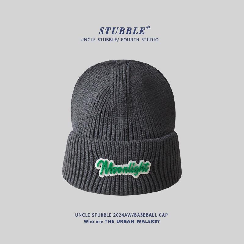 Knitted Hats for Men and Women Autumn and Winter Korean Version  Warm Ear Protection Woolen Hats  Trendy Brand Pullover Hats  Cold Hats