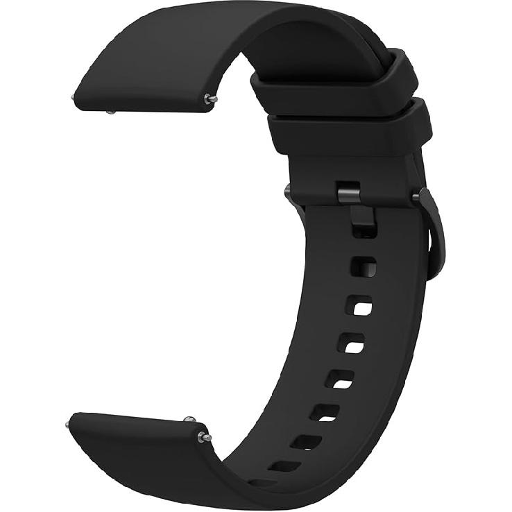 Compatible with EGQINR Smartwatch Bands, Lamshaw Classic Watch Bands 18mm Soft Silicone Bands Bracelet Sports Strap Compatible with EGQINR H31/MKYOPT чёрный