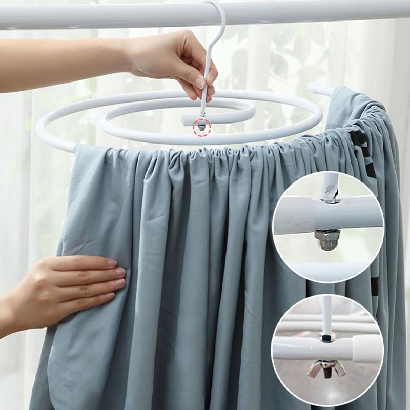 Balcony Spiral Drying Quilt Artifact Spiral Clothes Rack Circular Folding Clothes Rack
