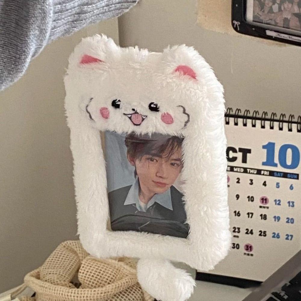 Süße Plüsch-Fotokartenhülle Studenten-Kartenhalter Tasche Schlüsselanhänger Sternform Foto-Kartenhalter Idol-Fotos Schutzhülle Cartoon