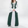 Halloween Dress Maxi Square Neck Royal Vintage Tight Waist Cosplay Dress for Party