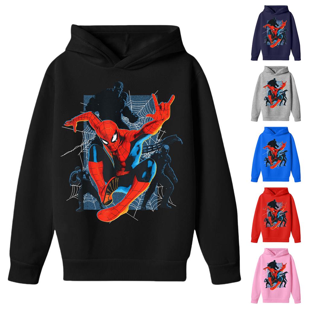 Kids Long Sleeve Letter Print Hoodie, Loose Fit Pullover Sweatshirt for Boys and Girls