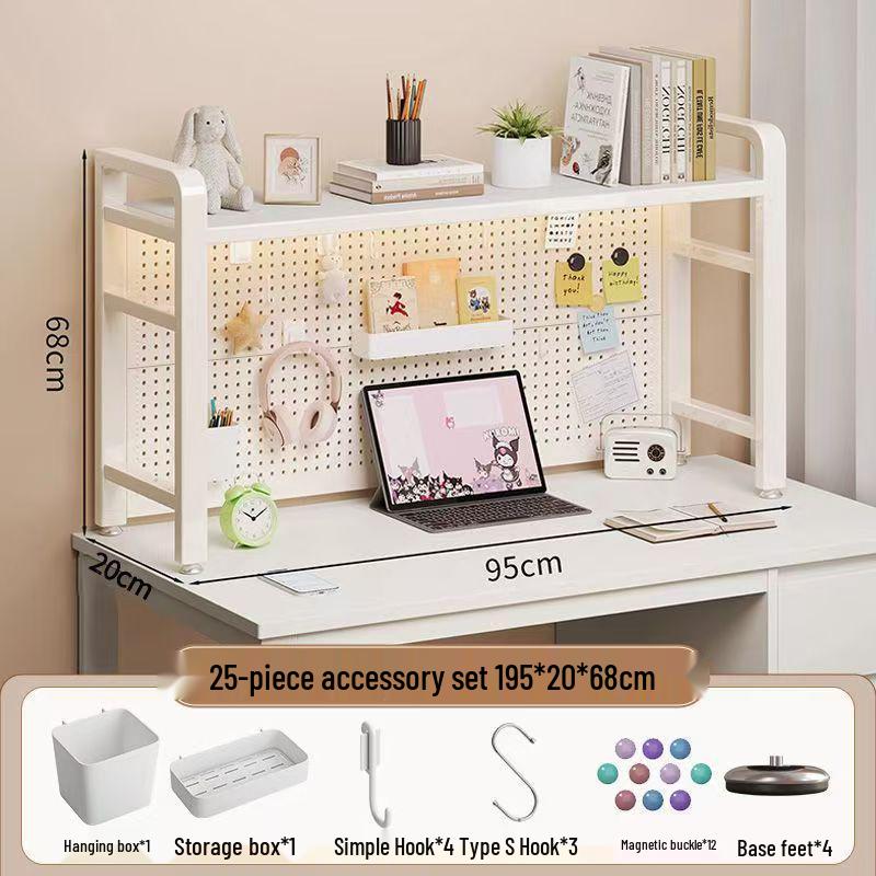 Iron Art Pegboard Bookshelf & Desk Organizer for Home or Dorm