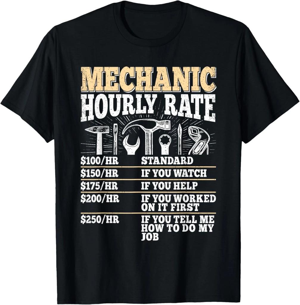 Funny Mechanic Hourly Rate Vintage Car Repairman Craftsman Gift Unisex T-Shirt