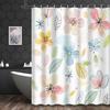 Colorful Floral Shower Curtain: Vibrant Flowers and Leaves for a Cheerful Bathroom Decor