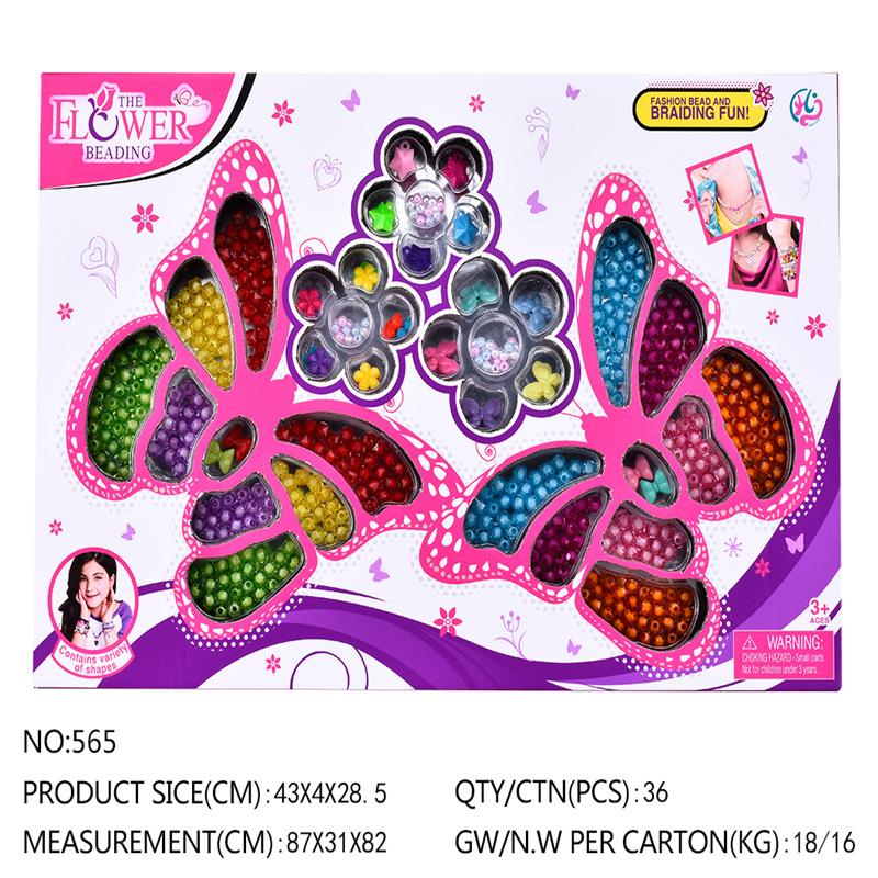 Play House Toys, Children's Handmade Diy Toys Beads, Girls Bracelet Acrylic Beads