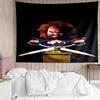 Chucky Print Tapestry, Backdrop, Easy Setup, Ideal for Bedroom, Office & Living Room, with Aesthetic Wall Hanging Decor.