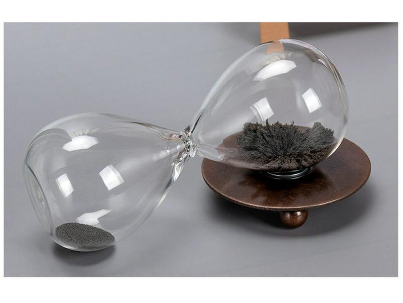 Magnetic Hourglass Timer Decorative Office Desktop Ornament with Quicksand Bottle
