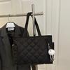 Large Capacity Rectangular Single Shoulder Bag Korean Style Commuter Tote Handbag for Women Lightweight Casual Cotton