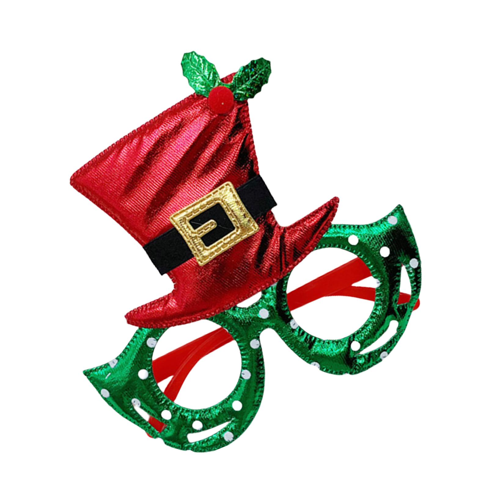 

Рождественские очки Новогодние очки Мультяшные украшения для рождественской вечеринки Рождественский подарок Уникальный реквизит для фотосъемки красный