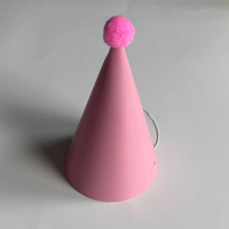 Random Color Hat with Pompoms Colorful Celebration Headpieces Suitable For Birthdays And Themed Celebration