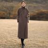 2025 Autumn/Winter Women's Wool Coat - Korean Hepburn Style with Stand-Up Collar