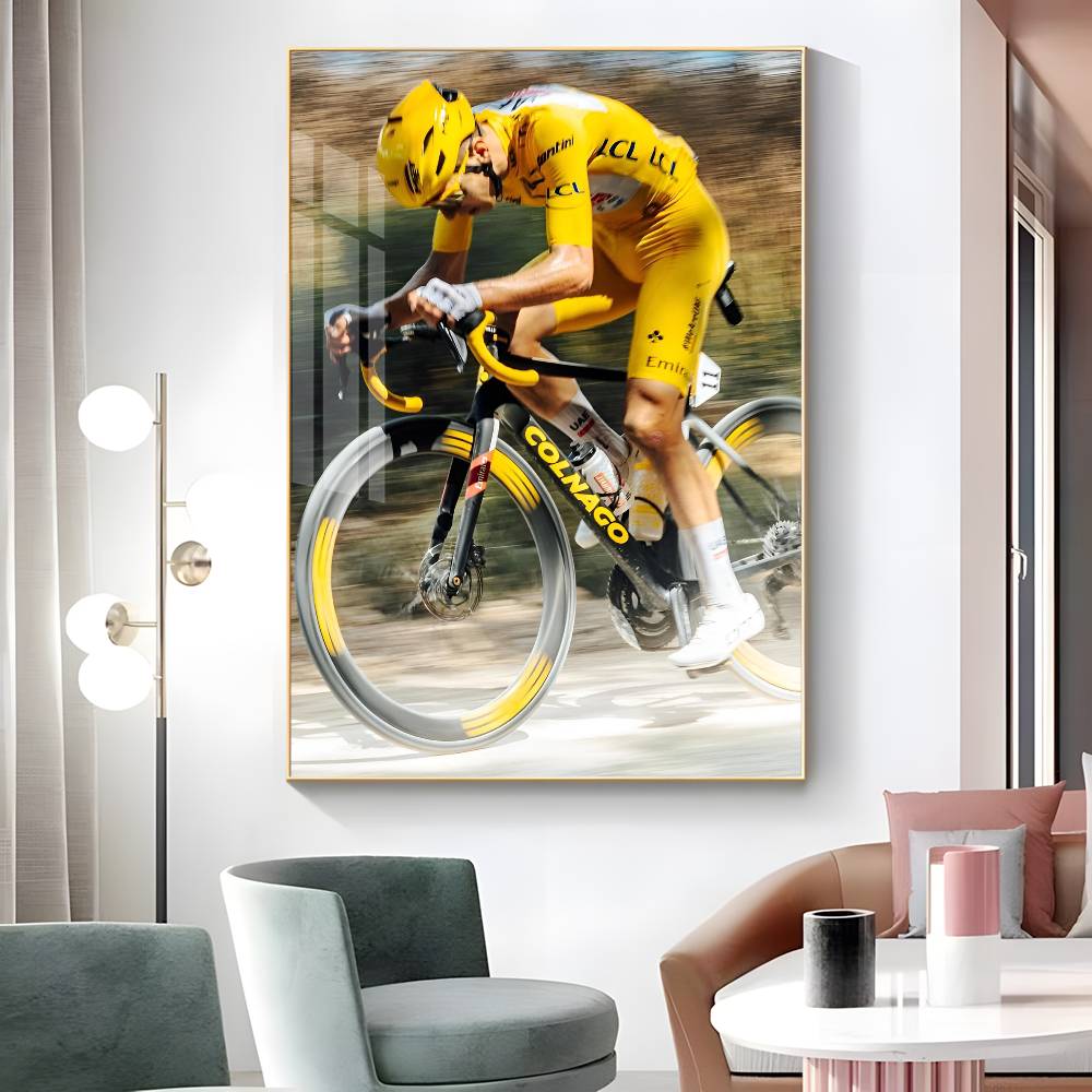 1 stuks Team Emirates T-Tadej P-Pogacar Poster Sticker Print Waterdichte Muurkunst Voor Woonkamer Slaapkamer Huisdecoratie 10x15cm No Frame
