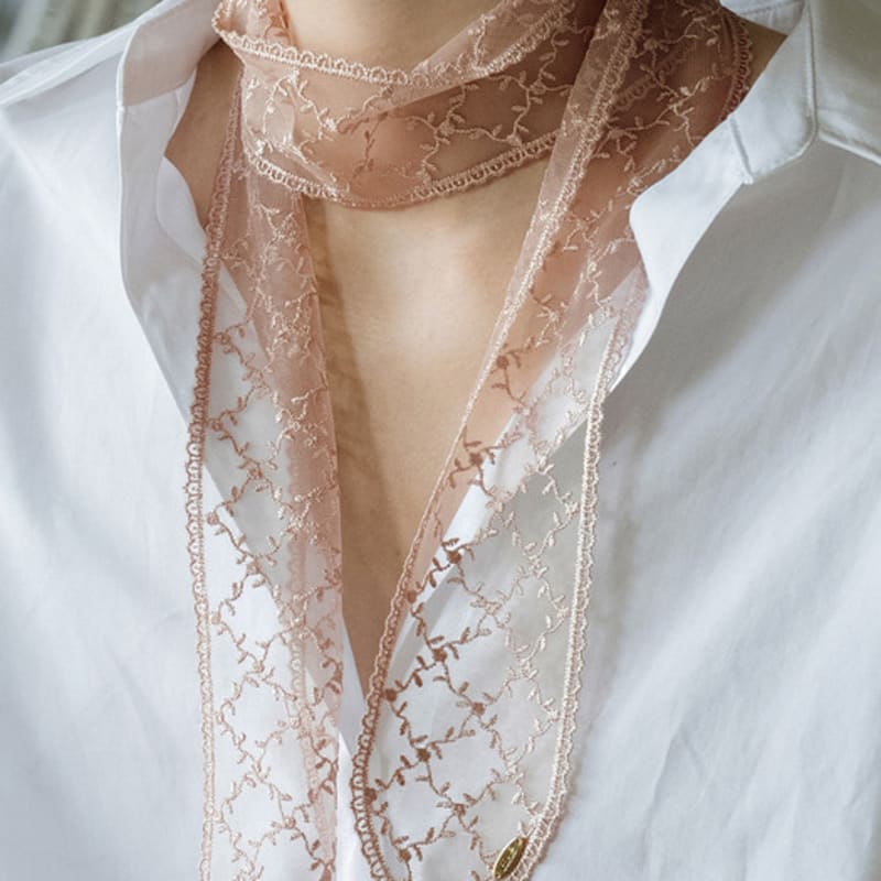 

HAS HON021 Lace long tie Scarf Pink (W Concept Exclusive)