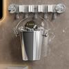 Vacuum Suction Cup Mop clip Holder with Hook Wall Kitchen Bathroom Mop Broom Brush Organizer Rack Robe Coat Towel Hanger Hook