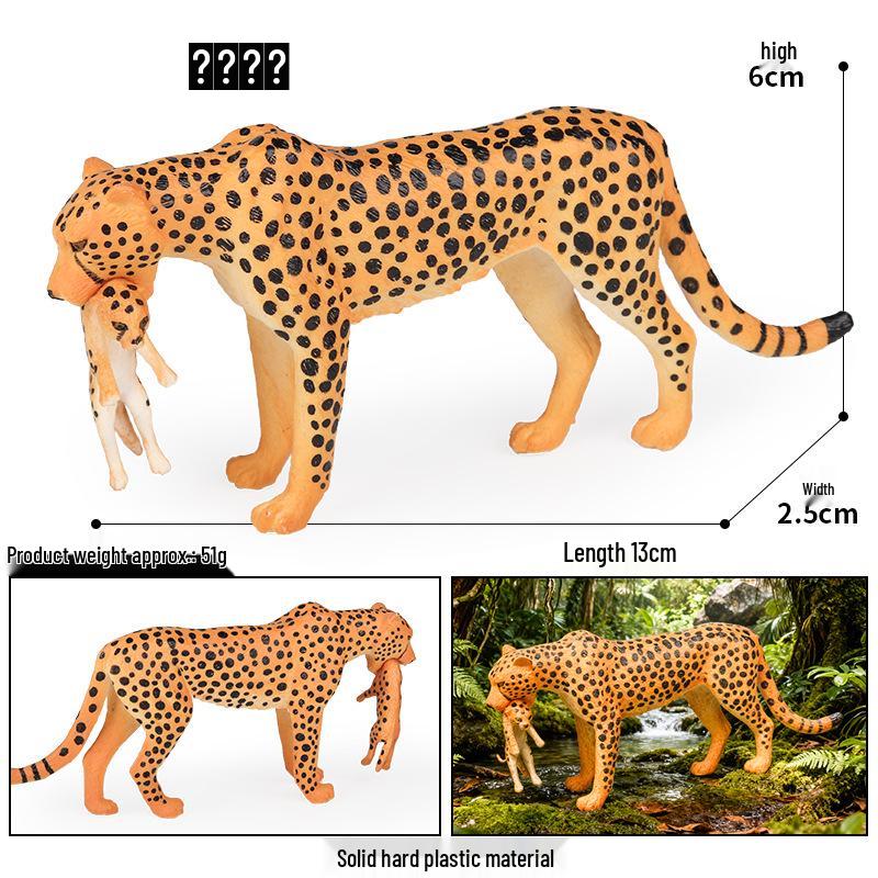 Wildlife Simulation Model: Tiger, Lion, Panda, Elephant, Rhinoceros, Kangaroo, Leopard, Horse, Sheep Toy Set