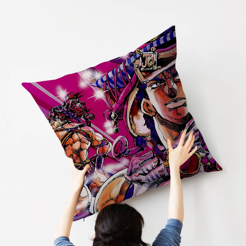 Classic Anime J-Jojo B-Bizarre A-Adventure Pillow Anime Pillow Sofa Bed Head Pillow Cover Cushion Cover 45X45 Cm Fashion