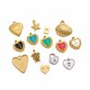 Elegant Stainless Steel Gold Plated Heart Love Cross Shell Starfish Oil Drop Pendant Charms for DIY Jewelry Making Women