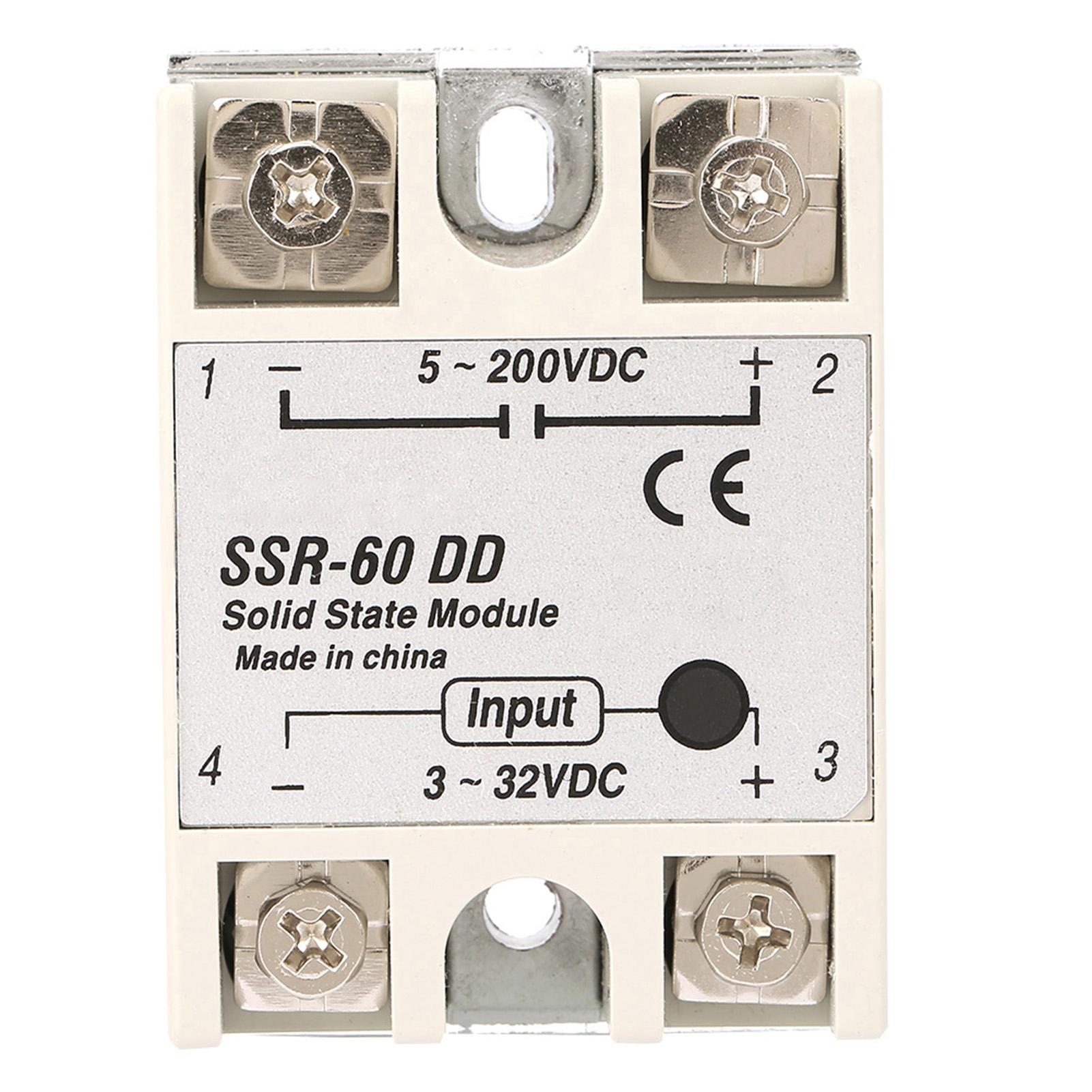 

DCDC Твердотільні реле SSR60DD 60A 332VDC до 5200VDC SSR