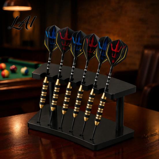 Wall Mounted Dart Rack Holder Stand with 6 Slot Durable Acrylic Organizer Compact Professional Display Rack for Game Room Storage And Organization