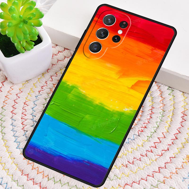 Rainbow Lesbian Pride Gay LGBT Phone Case For Samsung Galaxy note 10 pro S26 S25 S24 S23 S22 Ultra Plus S21 FE S20 Cover