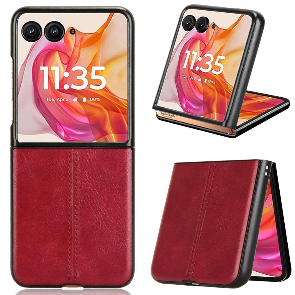 Stitching Fabric Leather Texture Case for Motorola Razr 0 Ultra Moto Razr 40 Plus Cover Lightweight Coque Fundas Capa