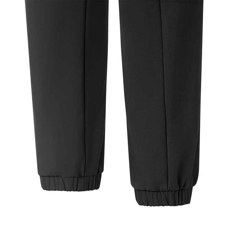 Skechers Basic Sports Series Mid-Rise Breathable Cuffed Knit Joggers Men Bottoms Carbon-Black P424M079-0018
