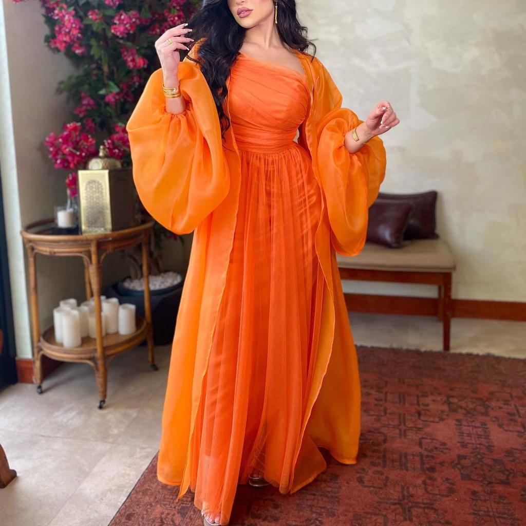 2025 new women's clothing swinging sexy long dress shawl two-piece banquet evening dress