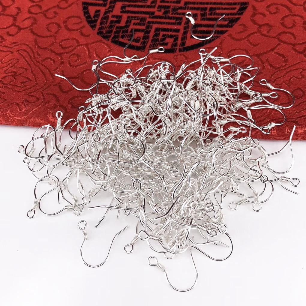 1 Paar Damen Silber Ohrhaken Mode Ohrschmuck Herstellung Zubehör Haken Zubehör Zuhause Professionell