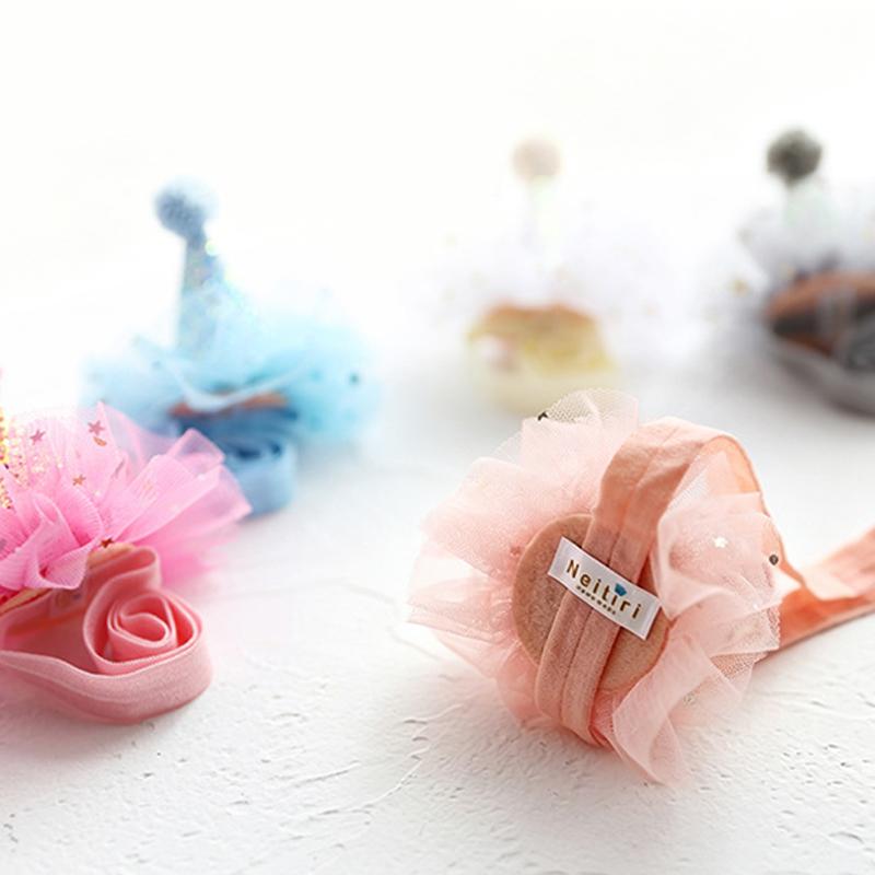 Glitter Birthday Hat Hair Accessory Shiny Star Decor Headwear for Kids Birthday Party Holiday Cosplay Dress Up Favors